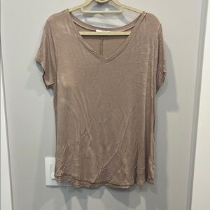 Zenana Outfitters Tan Relaxed Short Sleeve Tee